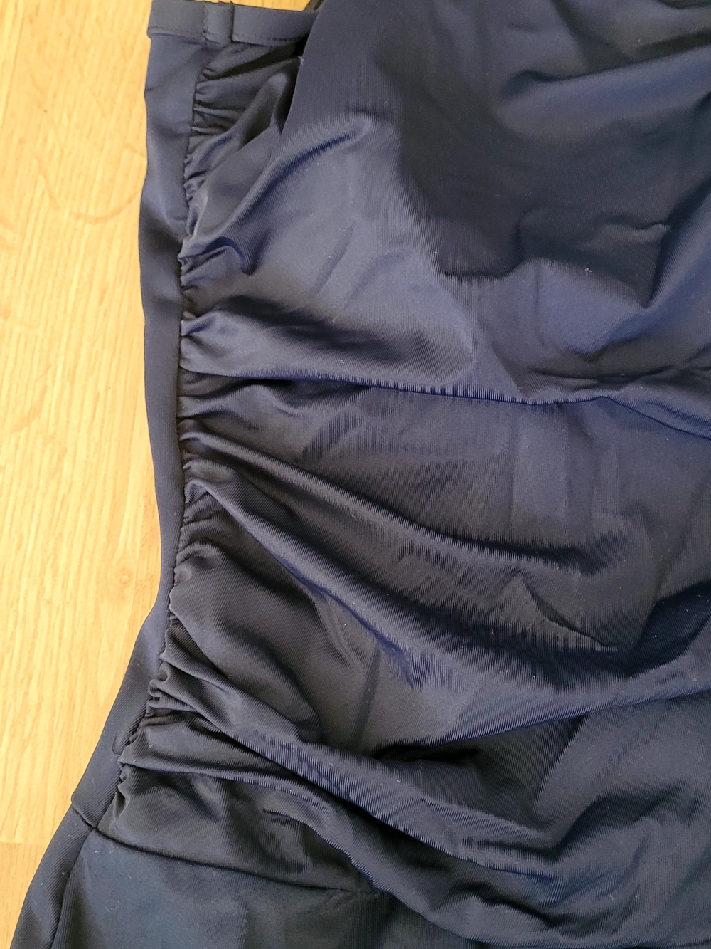 Deep Blue One-Piece with Side Ruching - Picture 2 of 7
